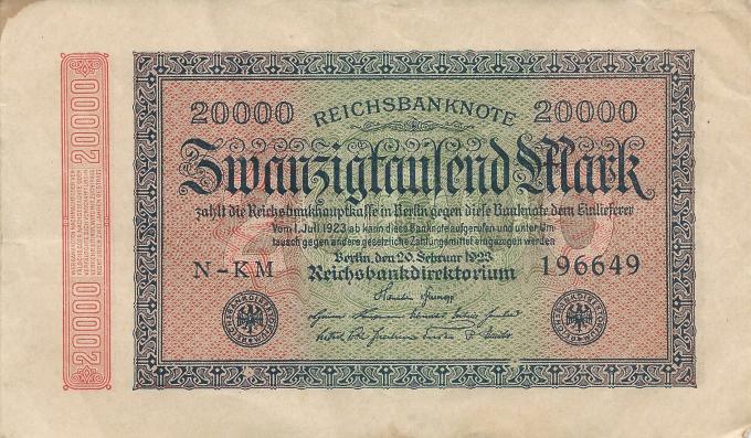 Geldschein aus der Inflationszeit von 1923. Hermann Kuder, Copyright Daniel Kähny